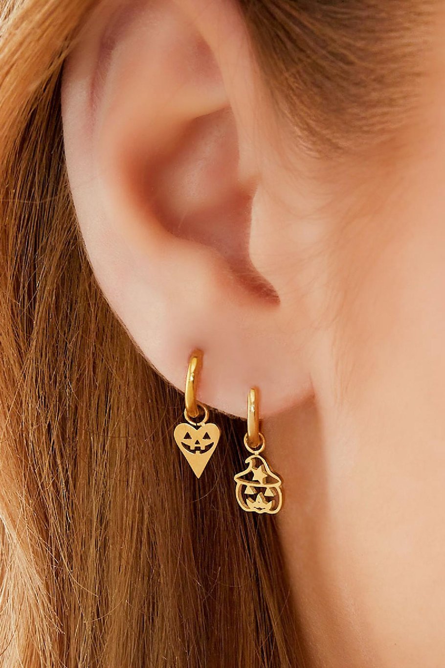 pendientes de acero inoxidable pequeña calabaza  Imagen2